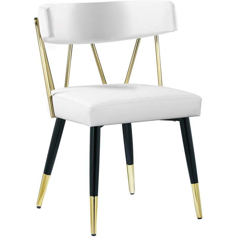 Meridian Furniture Rheingold White Vegan Leather Dining Chair (Set of 2)