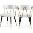 Meridian Furniture Rheingold White Vegan Leather Dining Chair (Set of 2)