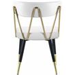 Meridian Furniture Rheingold White Vegan Leather Dining Chair (Set of 2)