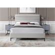 Meridian Furniture Hunter Cream Linen King Bed