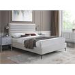 Meridian Furniture Hunter Cream Linen Queen Bed