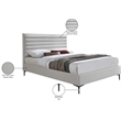 Meridian Furniture Hunter Cream Linen Queen Bed