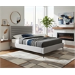 Meridian Furniture Hunter Grey Linen Full Bed