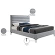 Meridian Furniture Hunter Grey Linen Queen Bed