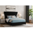 Meridian Furniture Kira Black Velvet King Bed