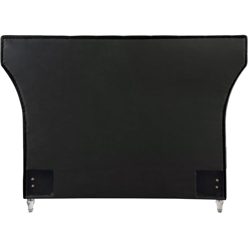Meridian Furniture Kira Black Velvet King Bed