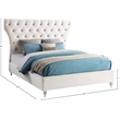 Meridian Furniture Kira Cream Velvet King Bed