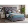 Meridian Furniture Kira Grey Velvet King Bed