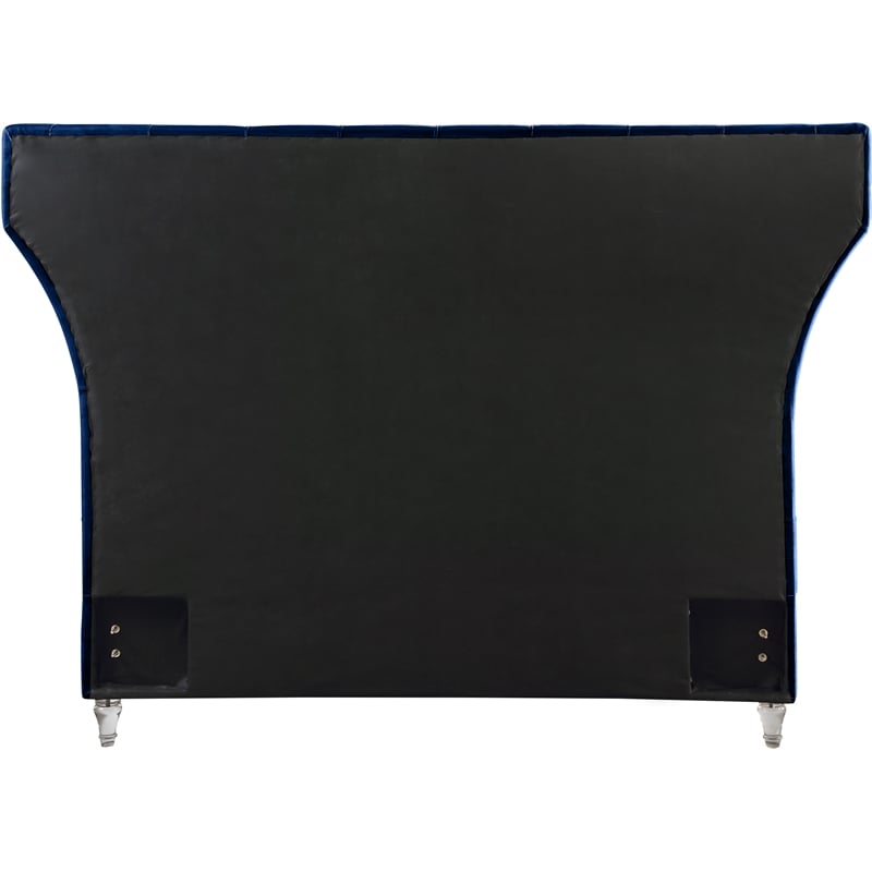 Meridian Furniture Kira Navy Velvet King Bed