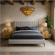 Meridian Furniture Nadia Cream Velvet King Bed