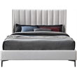 Meridian Furniture Nadia Cream Velvet Queen Bed