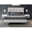 Meridian Furniture Nadia Cream Velvet Queen Bed
