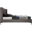 Meridian Furniture Nadia Grey Velvet King Bed
