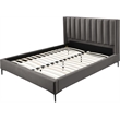 Meridian Furniture Nadia Grey Velvet King Bed