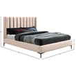 Meridian Furniture Nadia Pink Velvet Full Bed