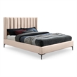Meridian Furniture Nadia Pink Velvet King Bed