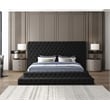 Meridian Furniture Revel Black Velvet King Bed
