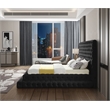 Meridian Furniture Revel Black Velvet Queen Bed