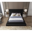 Meridian Furniture Revel Black Velvet Queen Bed