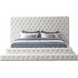 Meridian Furniture Revel Cream Velvet King Bed
