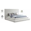 Meridian Furniture Revel Cream Velvet King Bed