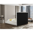 Meridian Furniture Revel Cream Velvet Queen Bed