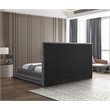 Meridian Furniture Revel Grey Velvet King Bed