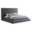 Meridian Furniture Revel Grey Velvet King Bed