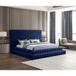 Meridian Furniture Revel Navy Velvet King Bed