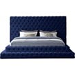 Meridian Furniture Revel Navy Velvet King Bed