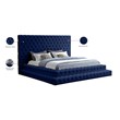 Meridian Furniture Revel Navy Velvet King Bed