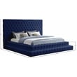 Meridian Furniture Revel Navy Velvet Queen Bed