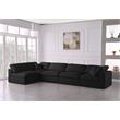 Meridian Furniture Plush Black Velvet Standard Modular Sectional