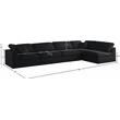 Meridian Furniture Plush Black Velvet Standard Modular Sectional