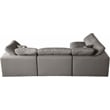 Meridian Furniture Plush Grey Velvet Standard Modular Sectional