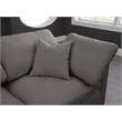 Meridian Furniture Plush Grey Velvet Standard Modular Sectional