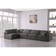 Meridian Furniture Plush Grey Velvet Standard Modular Sectional