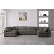 Meridian Furniture Plush Grey Velvet Standard Modular Sectional