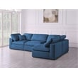 Meridian Furniture Plush Navy Velvet Standard Modular Sectional