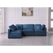 Meridian Furniture Plush Navy Velvet Standard Modular Sectional