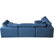 Meridian Furniture Plush Navy Velvet Standard Modular Sectional