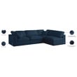 Meridian Furniture Plush Navy Velvet Standard Modular Sectional