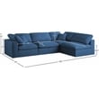Meridian Furniture Plush Navy Velvet Standard Modular Sectional