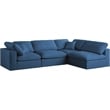 Meridian Furniture Plush Navy Velvet Standard Modular Sectional