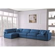 Meridian Furniture Plush Navy Velvet Standard Modular Sectional