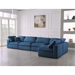 Meridian Furniture Plush Navy Velvet Standard Modular Sectional