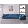 Meridian Furniture Plush Navy Velvet Standard Modular Sectional