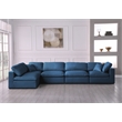 Meridian Furniture Plush Navy Velvet Standard Modular Sectional