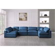 Meridian Furniture Plush Navy Velvet Standard Modular Sectional
