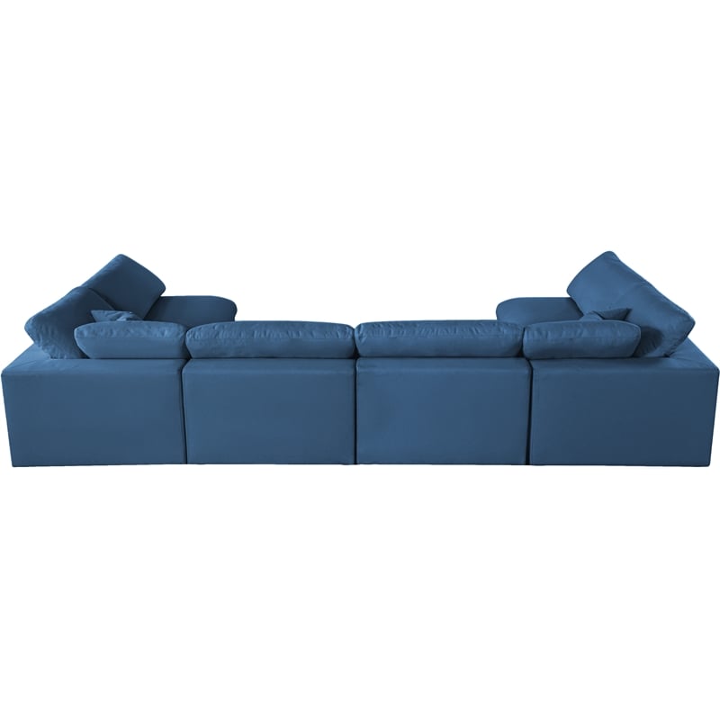 Meridian Furniture Plush Navy Velvet Standard Modular Sectional